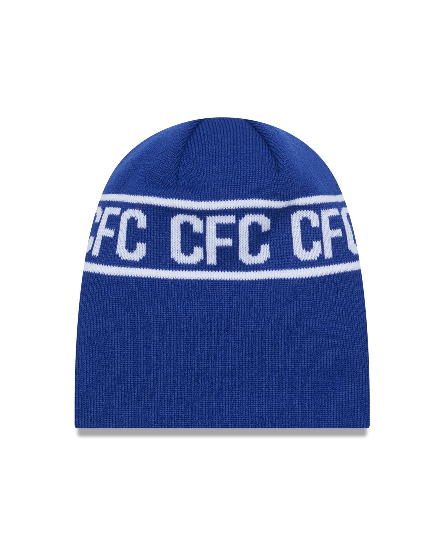 New Era Mens Wordmark Skull Beanie ~ Chelsea FC blue