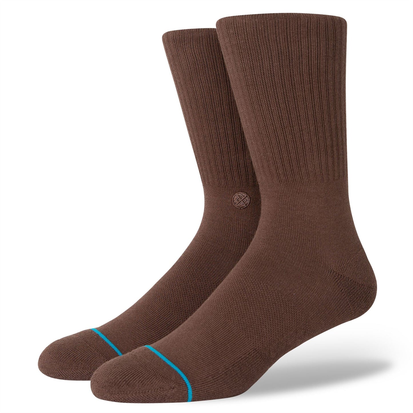 Stance Mens Crew Socks Icon Brown