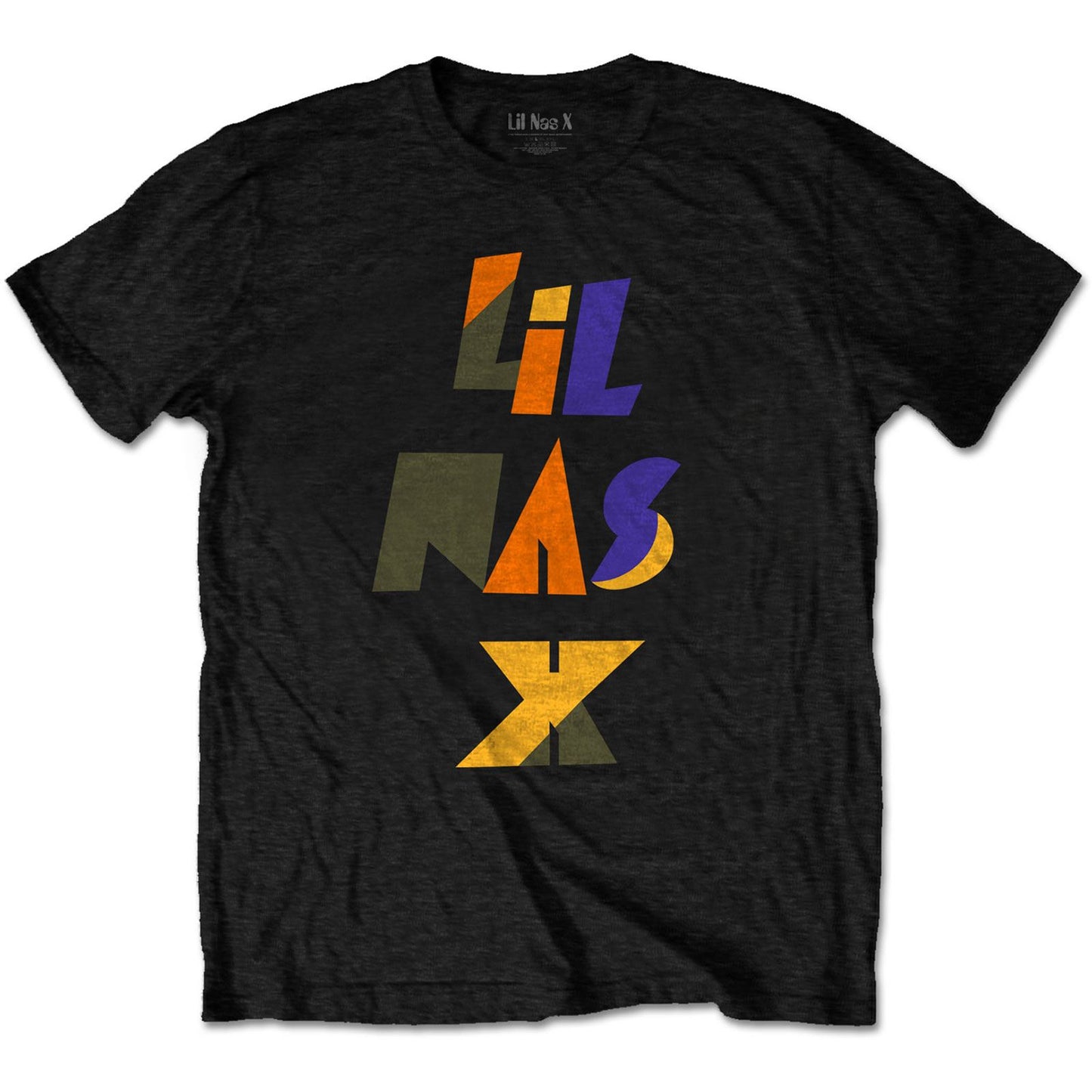 Lil Nas X Scrap Letters Cotton Crew Neck Short Sleeved T-Shirt