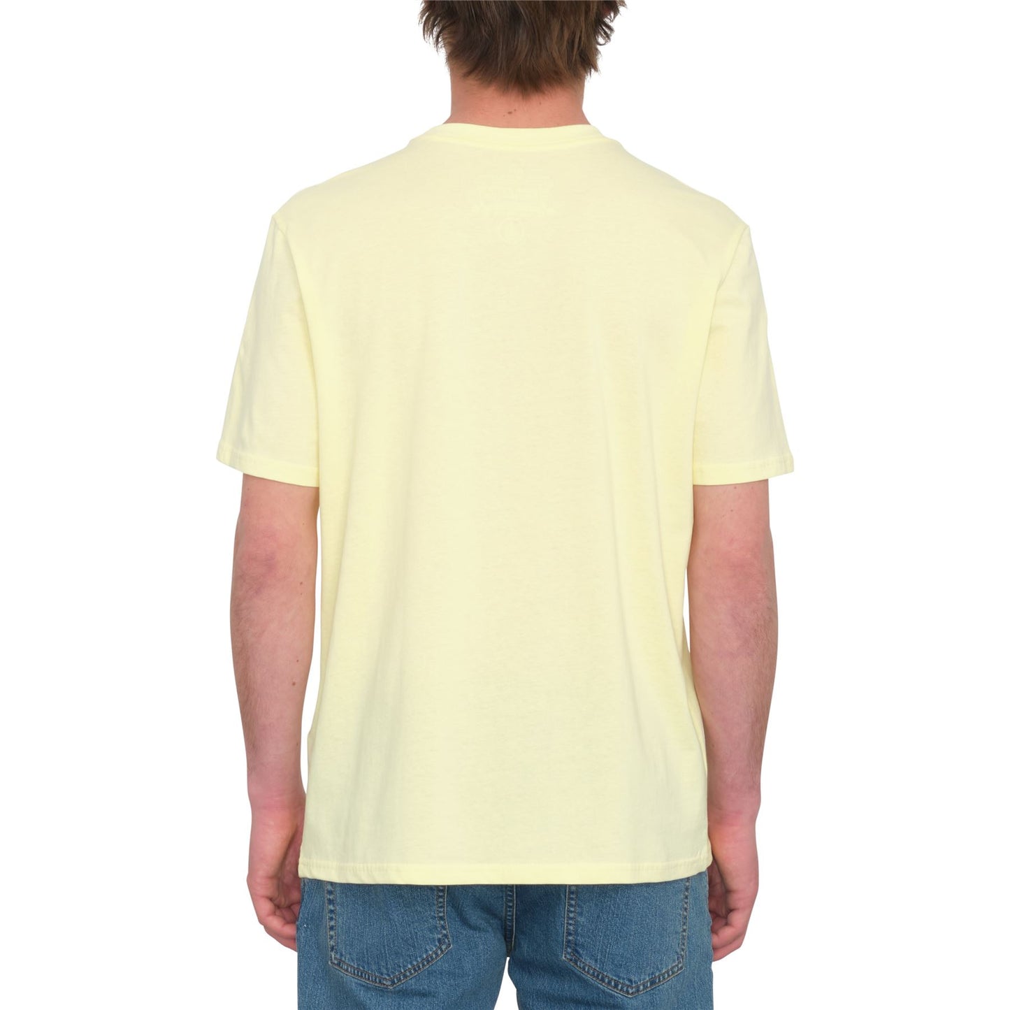 Volcom Mens SS Cotton Crew Neck T-Shirt ~ Stone Blanks yellow