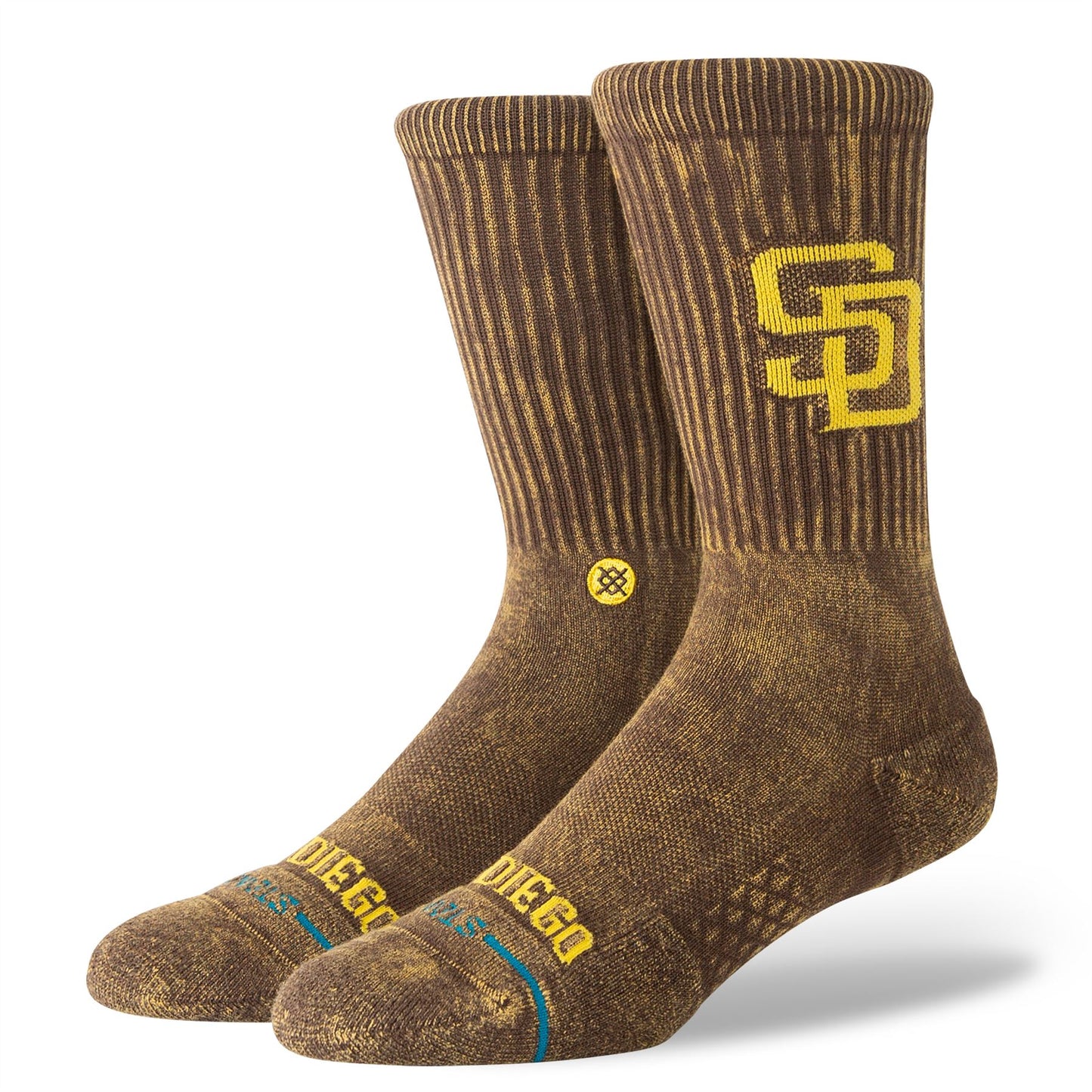 Stance Mens Crew Socks ~ San Diego Padres brown