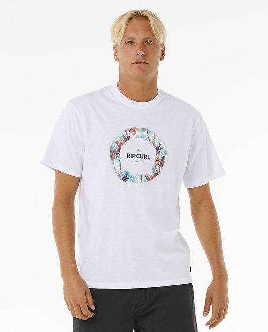 Rip Curl Mens Cotton SS T-Shirt ~ Fill Me Up white