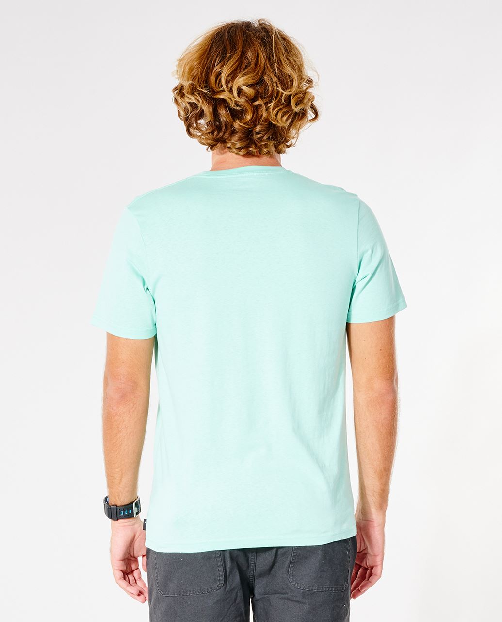 Rip Curl Men's Organic Cotton T-Shirt ~ Big Mumma Icon washed aqua