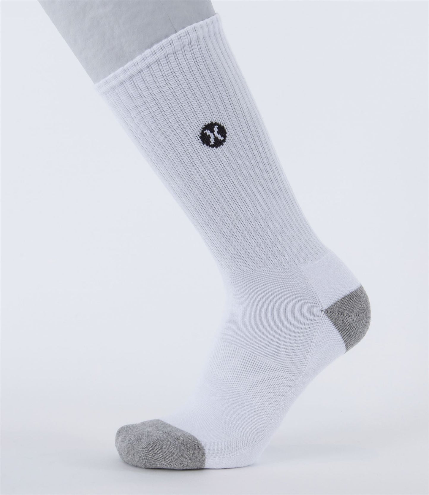 Hurley 3 Pack Icon White Mens Crew Socks