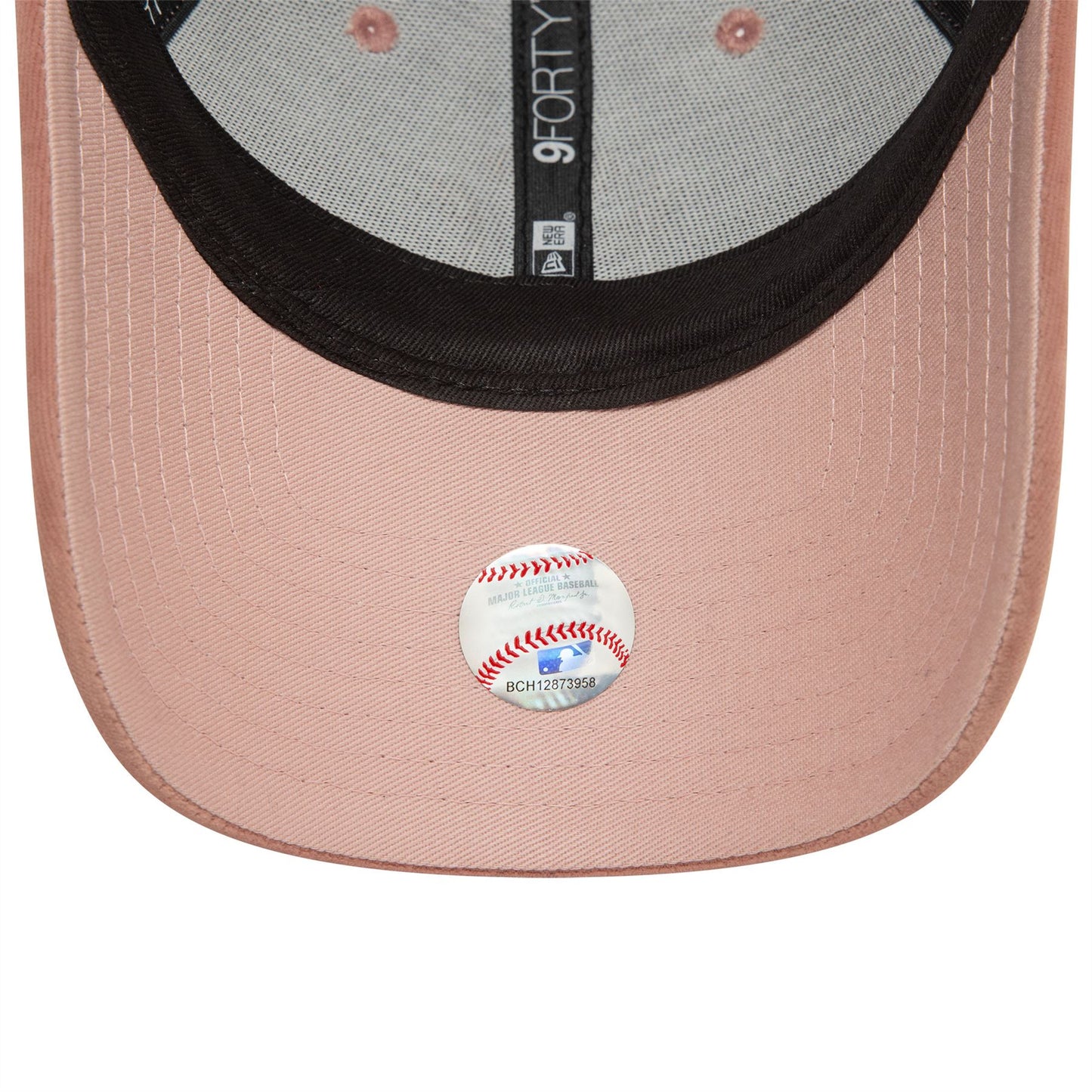 New York Yankees Womens Velour Diamante Pastel Pink 9FORTY Adjustable Cap
