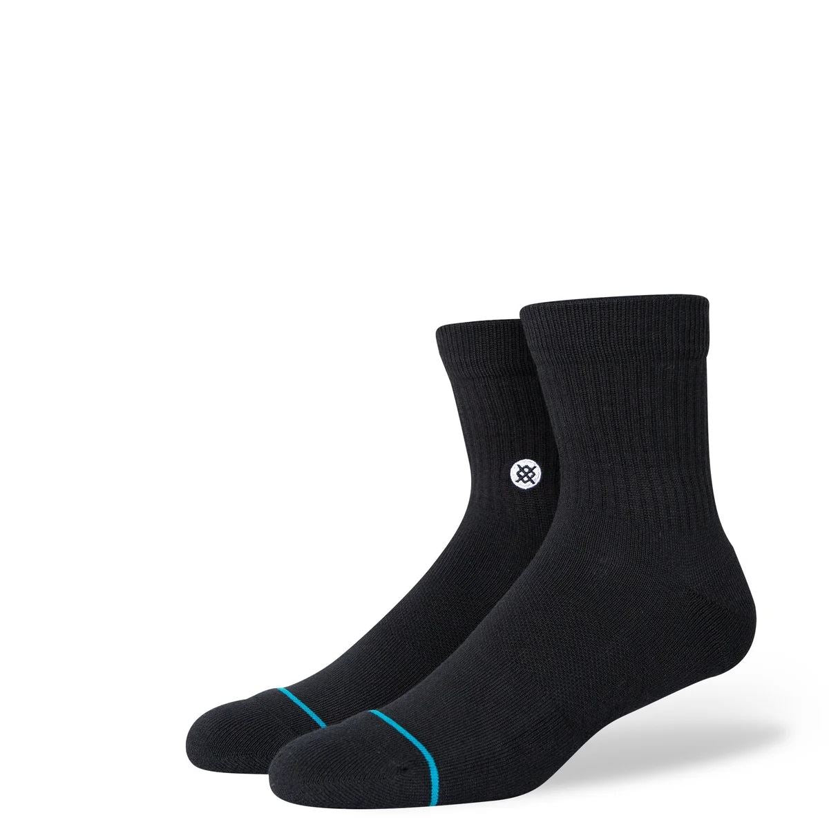 3 pack Icon Mens Quarter Black Socks Stance