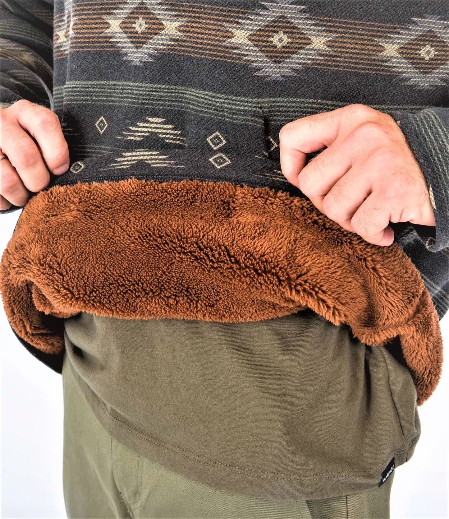 Hurley Men's Long Sleeve Poncho ~ Modern Surf Sherpa