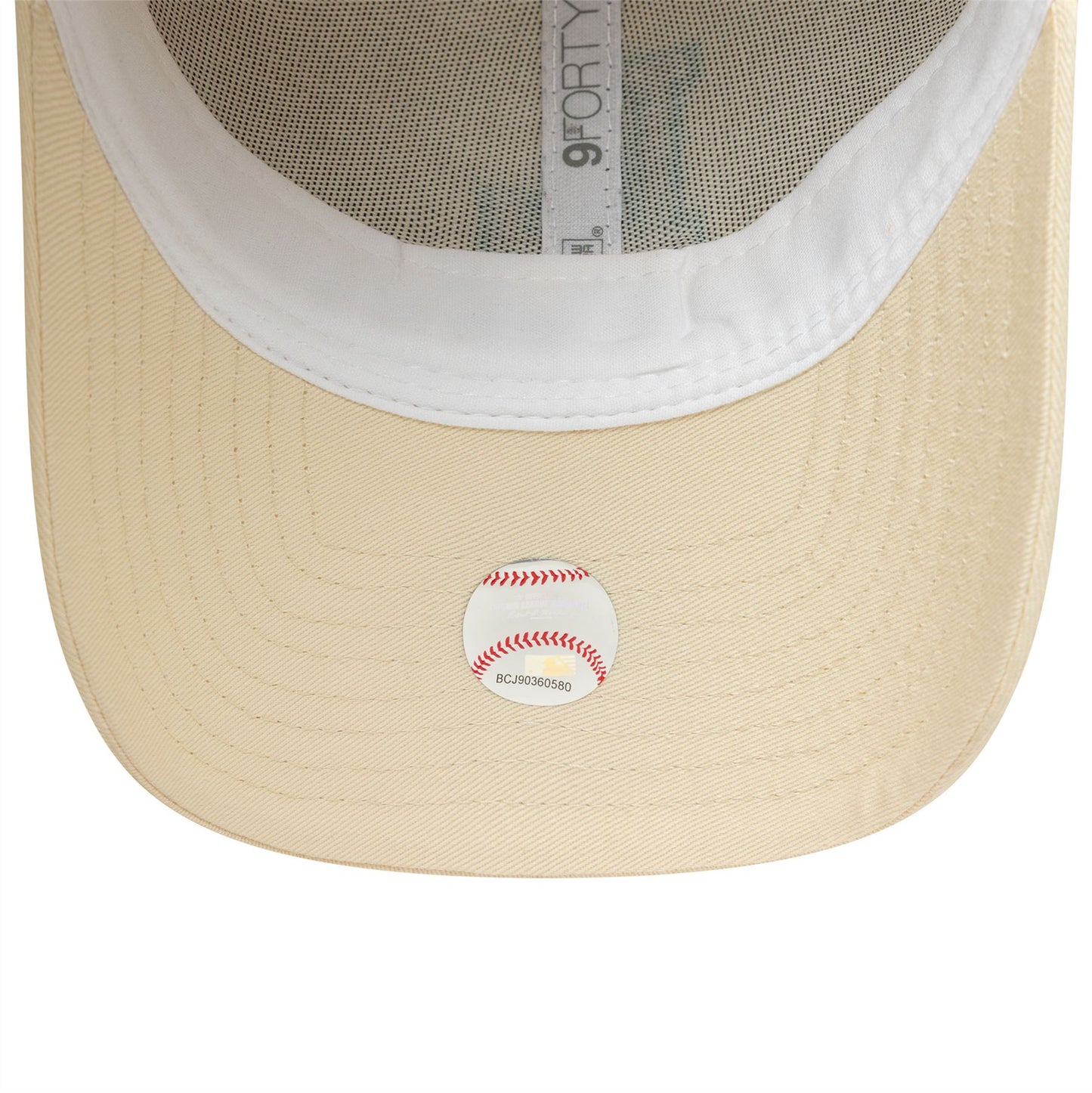 LA Dodgers Team Outline Cream 9FORTY Strapback Cap