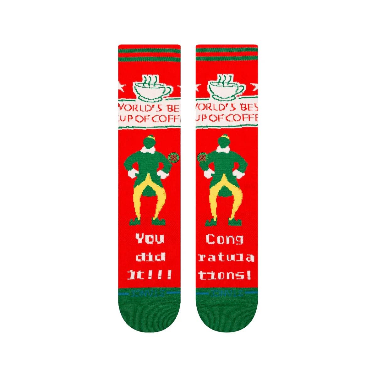 Worlds Best Mens Crew Red Socks Stance