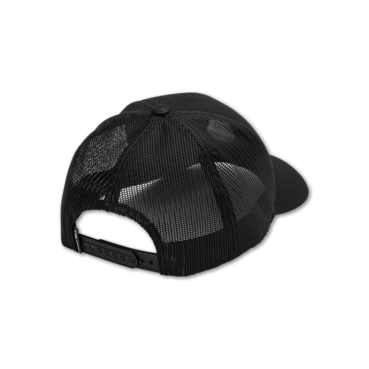 Volcom Curved Peak 6 Panel Snapback Cap ~ Full Stone Cheese black