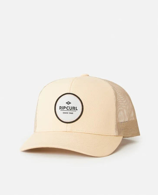 Rip Curl Routine Trucker Sand Brown Mens Curve Cap