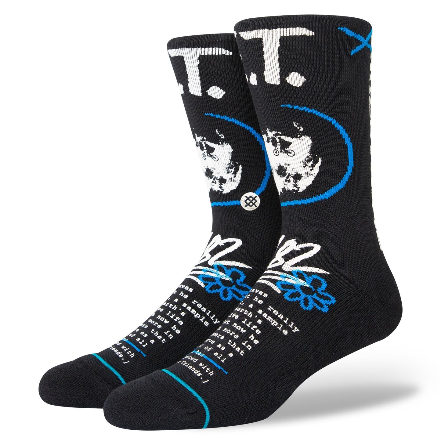 Stance Men's Crew Socks size L ~ extra terrestrial black