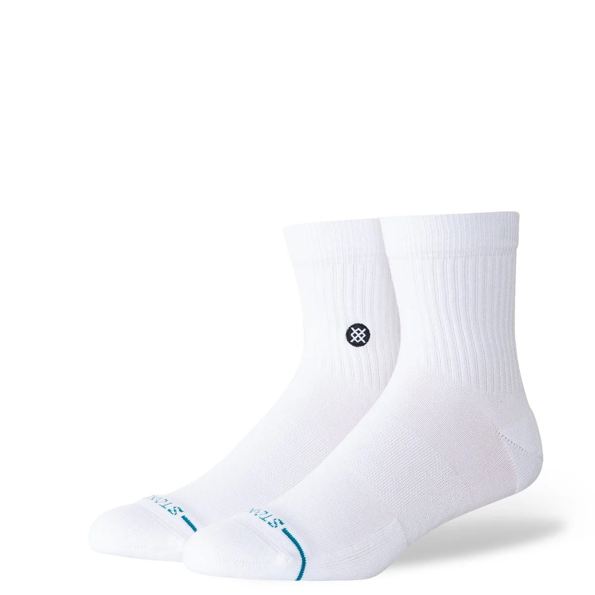 3 pack Icon Mens Quarter White Socks Stance