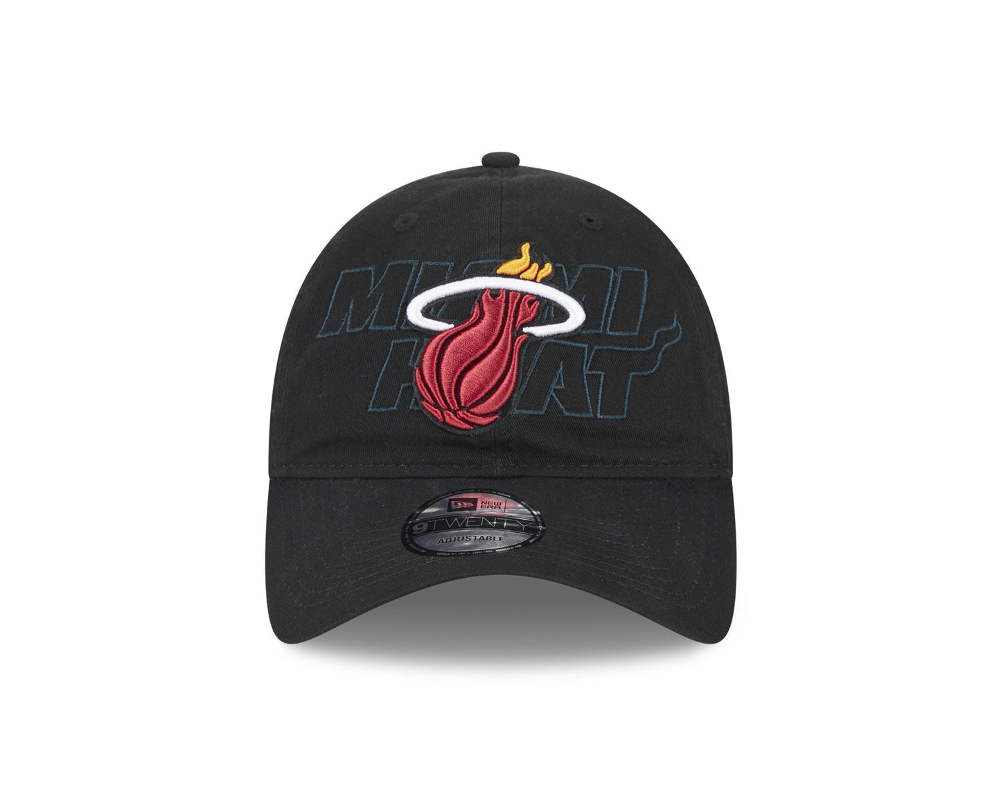New Era Mens NBA Draft 9Twenty Adjustable Cap ~ Miami Heat black