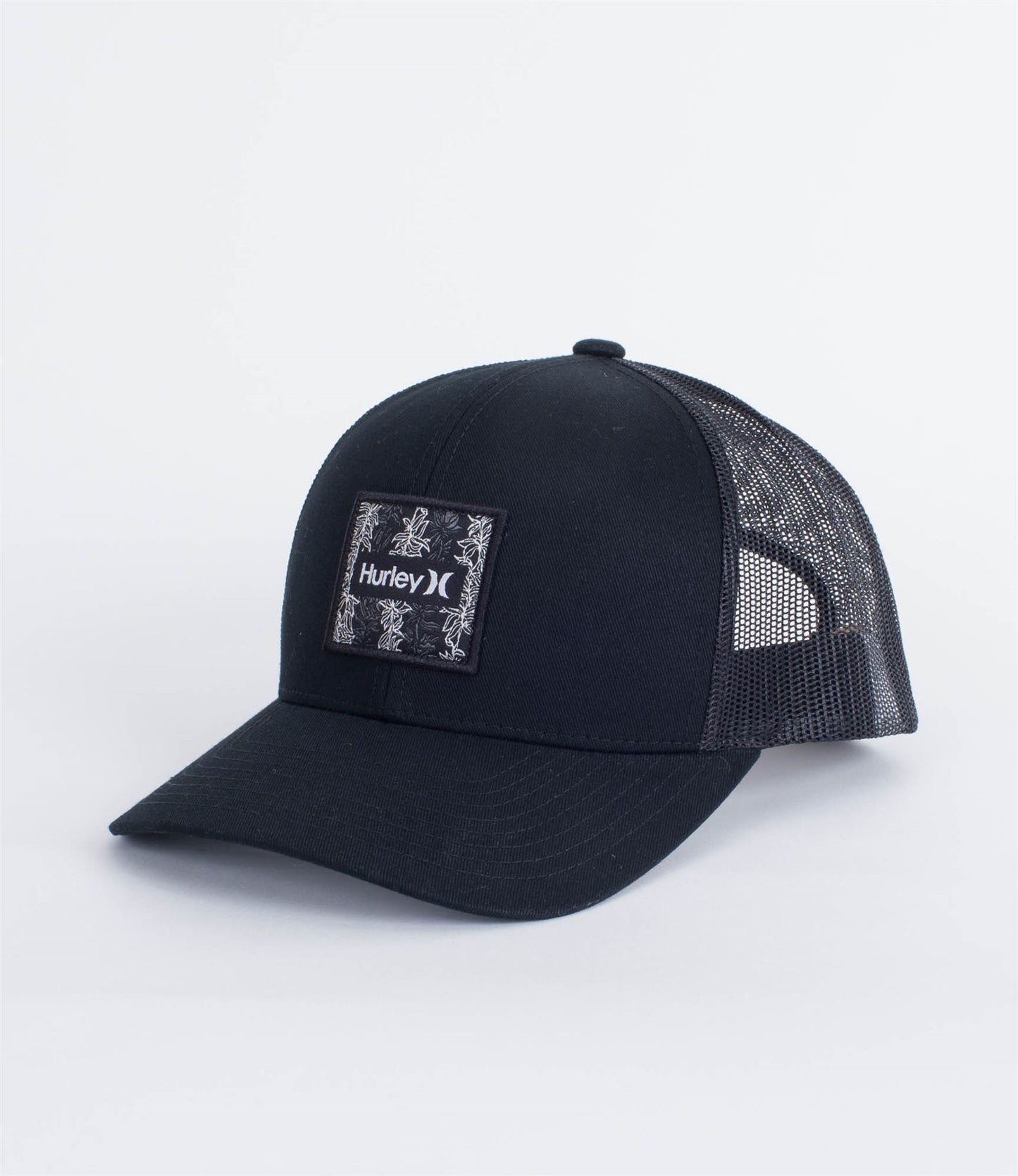 Hurley Seacliff Trucker Snapback Curve Peak Black Cap