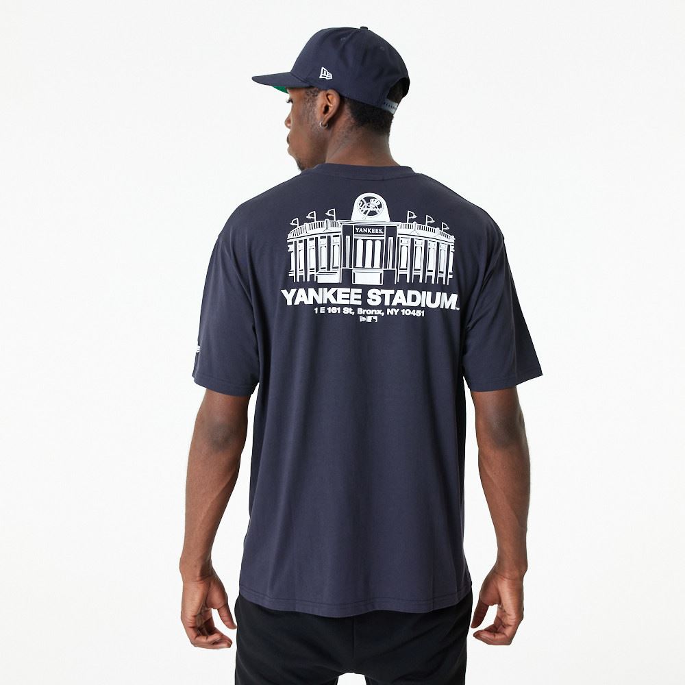 New Era Mens MLB Stadium Graphic OS T-Shirt ~ New York Yankees Navy