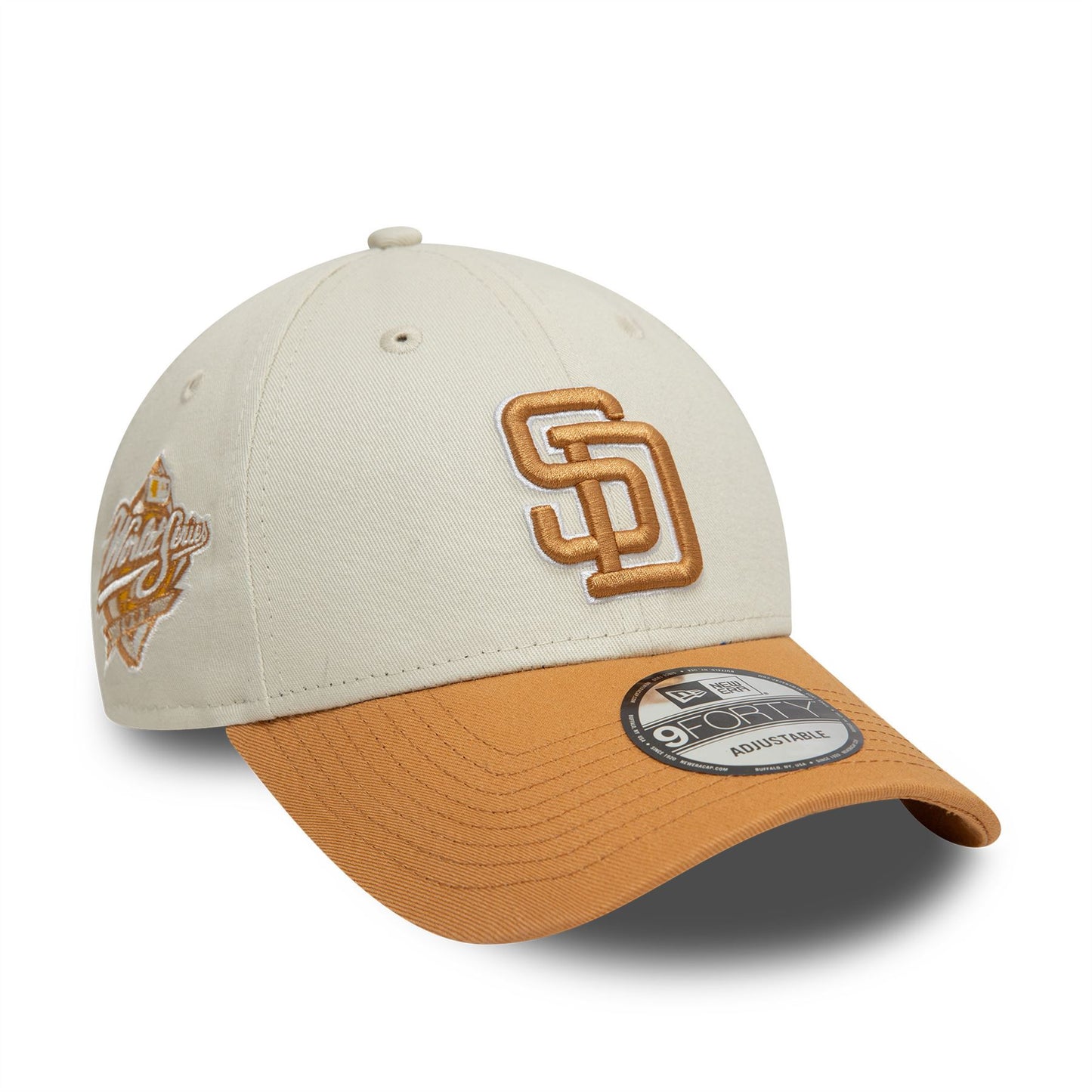 San Diego Padres World Series Patch Cream 9FORTY Adjustable Cap