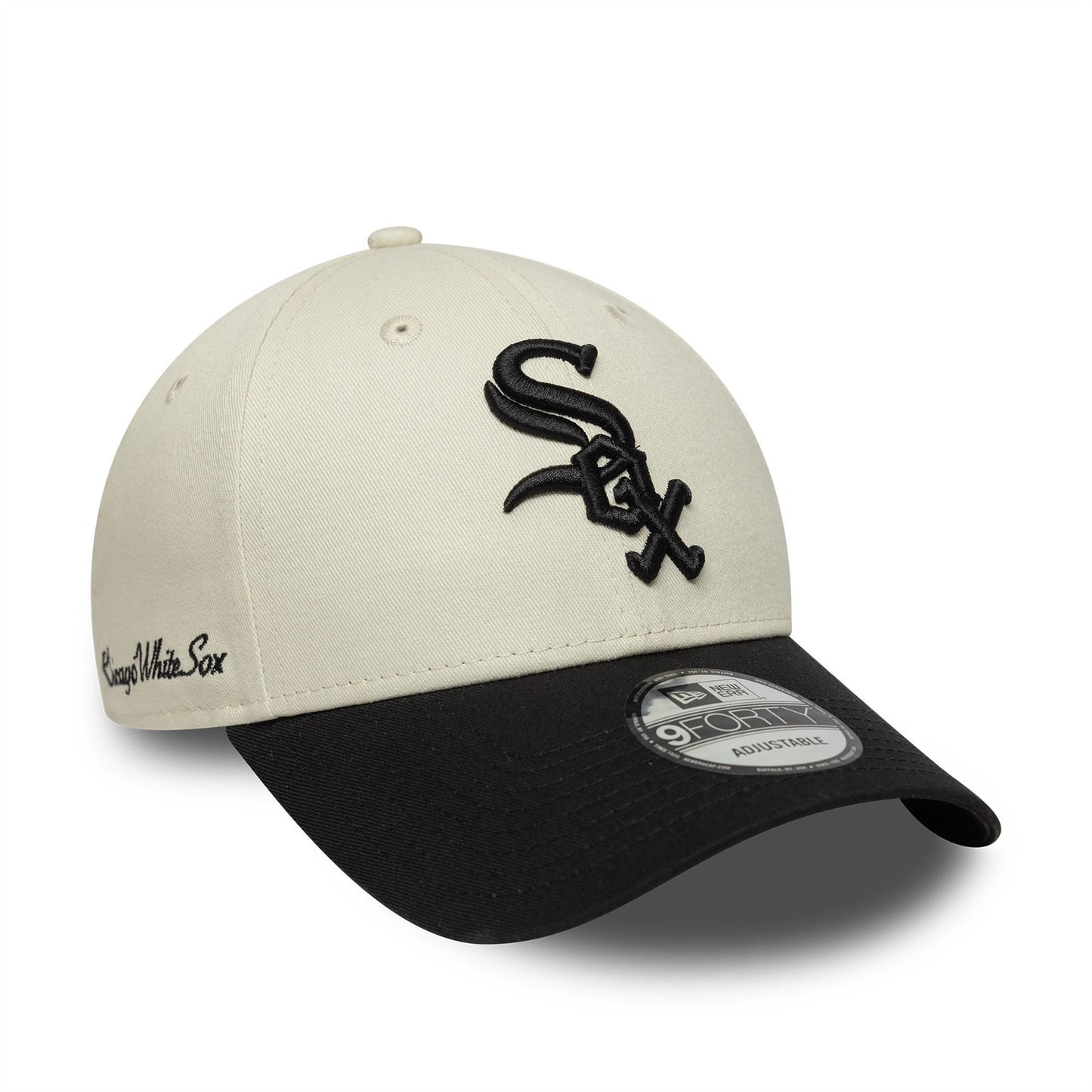 Chicago White Sox MLB Side Script Cream 9FORTY Adjustable Cap