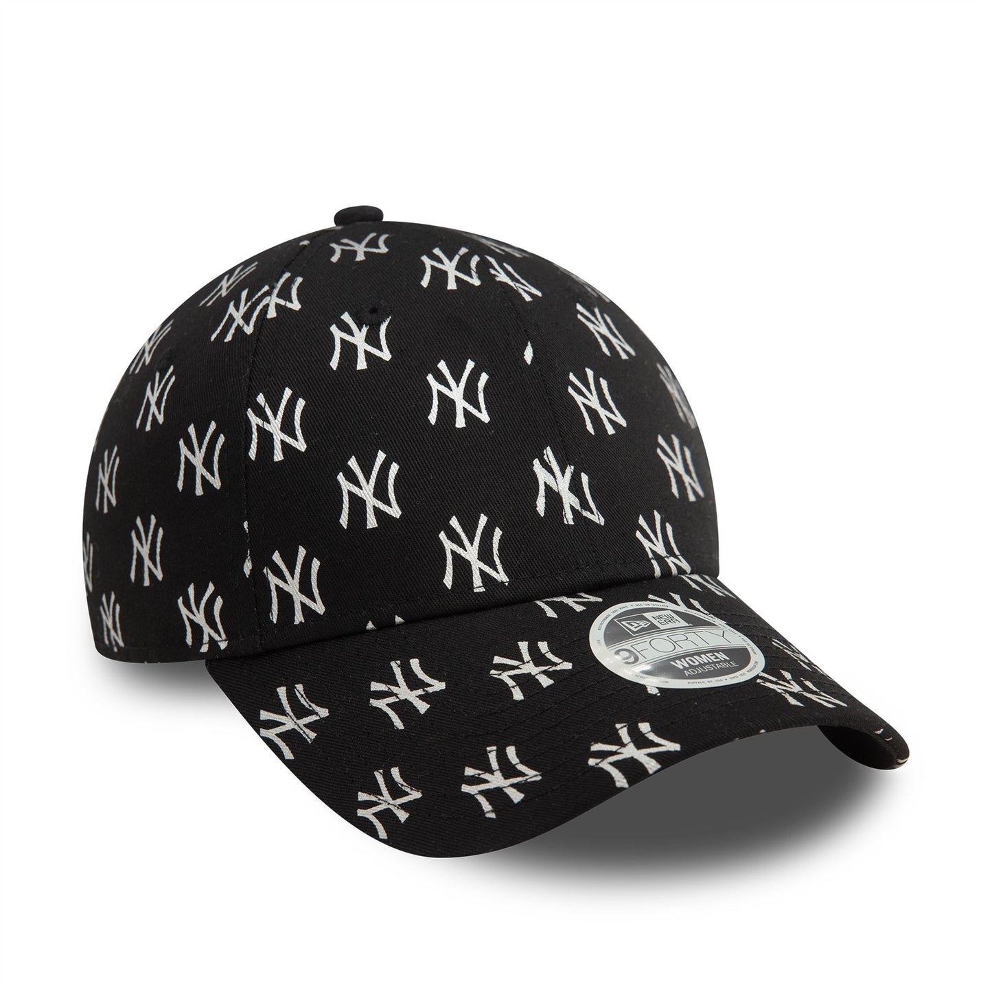New York Yankees Womens Metallic Mono Black 9FORTY Adjustable Cap
