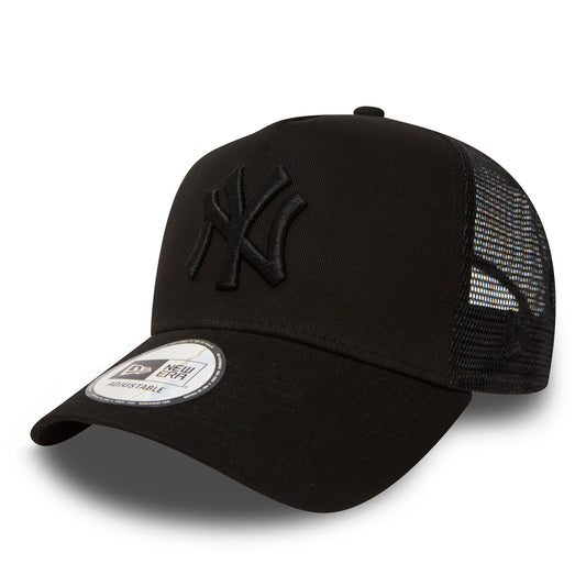 New York Yankees Cap Trucker Youth Adjustable MLB Black New Era Clean 9Forty