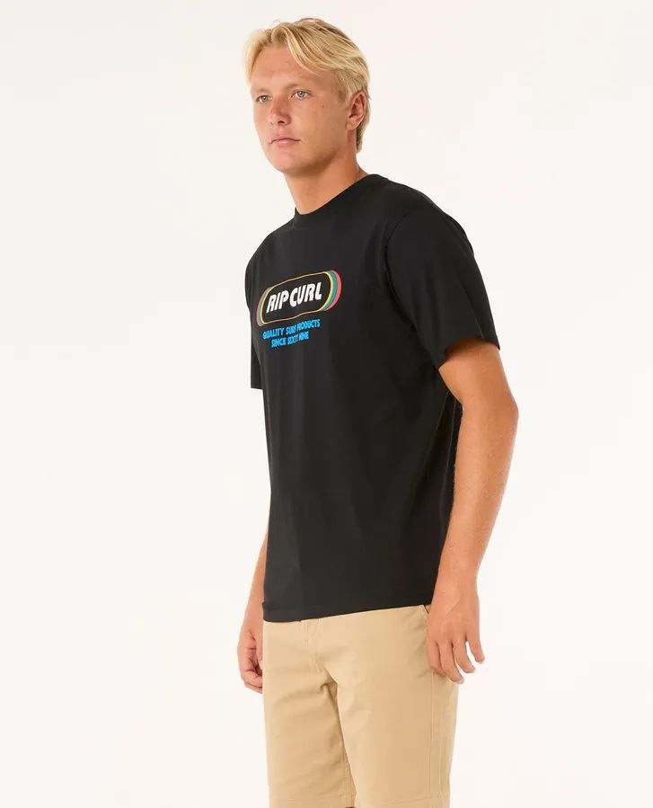 Rip Curl Surf Revival SS Mens T-Shirt Black