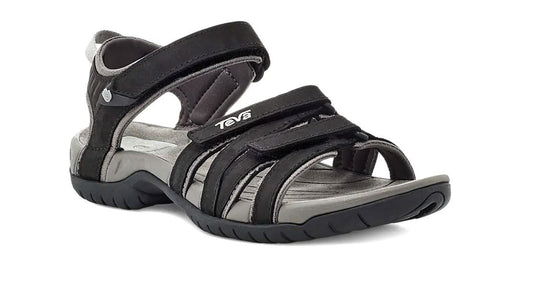 Teva Womens Leather Walk And Hike Sandals Tirra Leather black