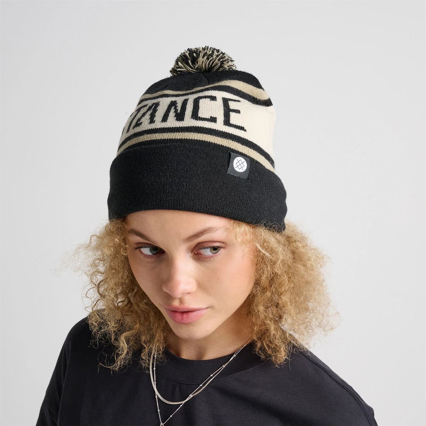 Stance Mens Cuff Knitted Pom Beanie ~ OG Pom black