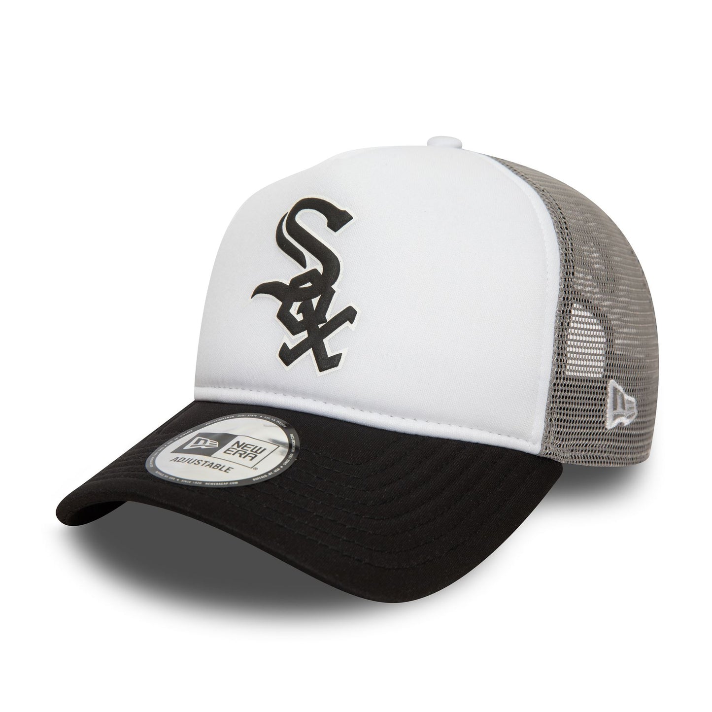 New Era Mens MLB Logo Trucker Cap ~ Chicago White Sox black