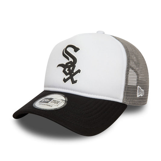 New Era Mens MLB Logo Trucker Cap ~ Chicago White Sox black