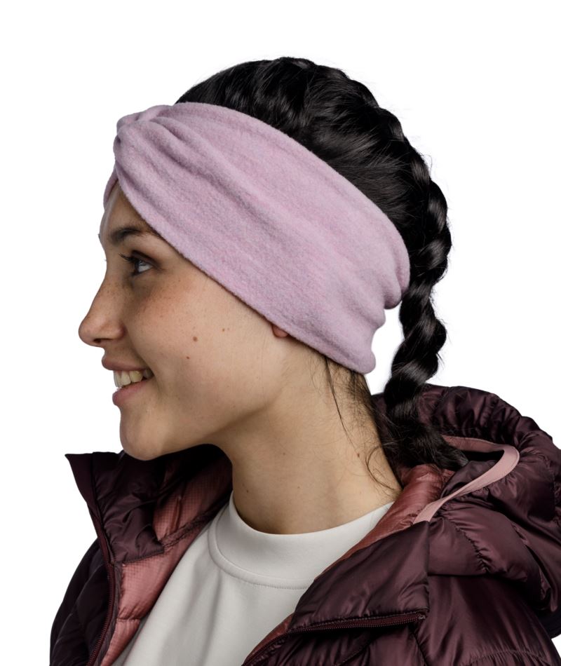 Buff Merino Fleece Solid Lilac Sand Headband