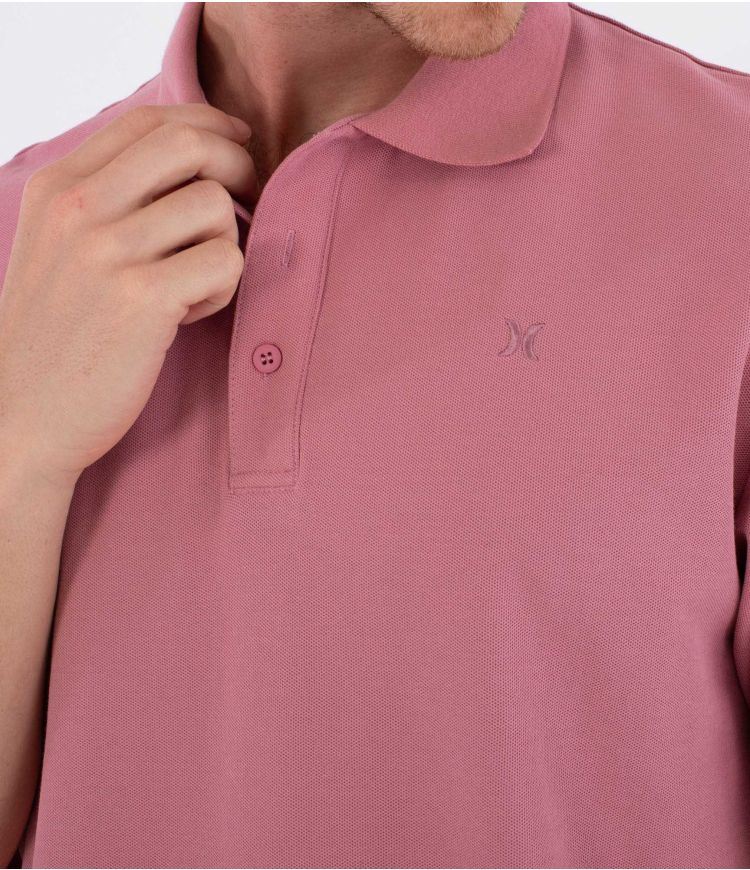 Hurley Mens Short Sleeve Beach Clay Polo Shirt