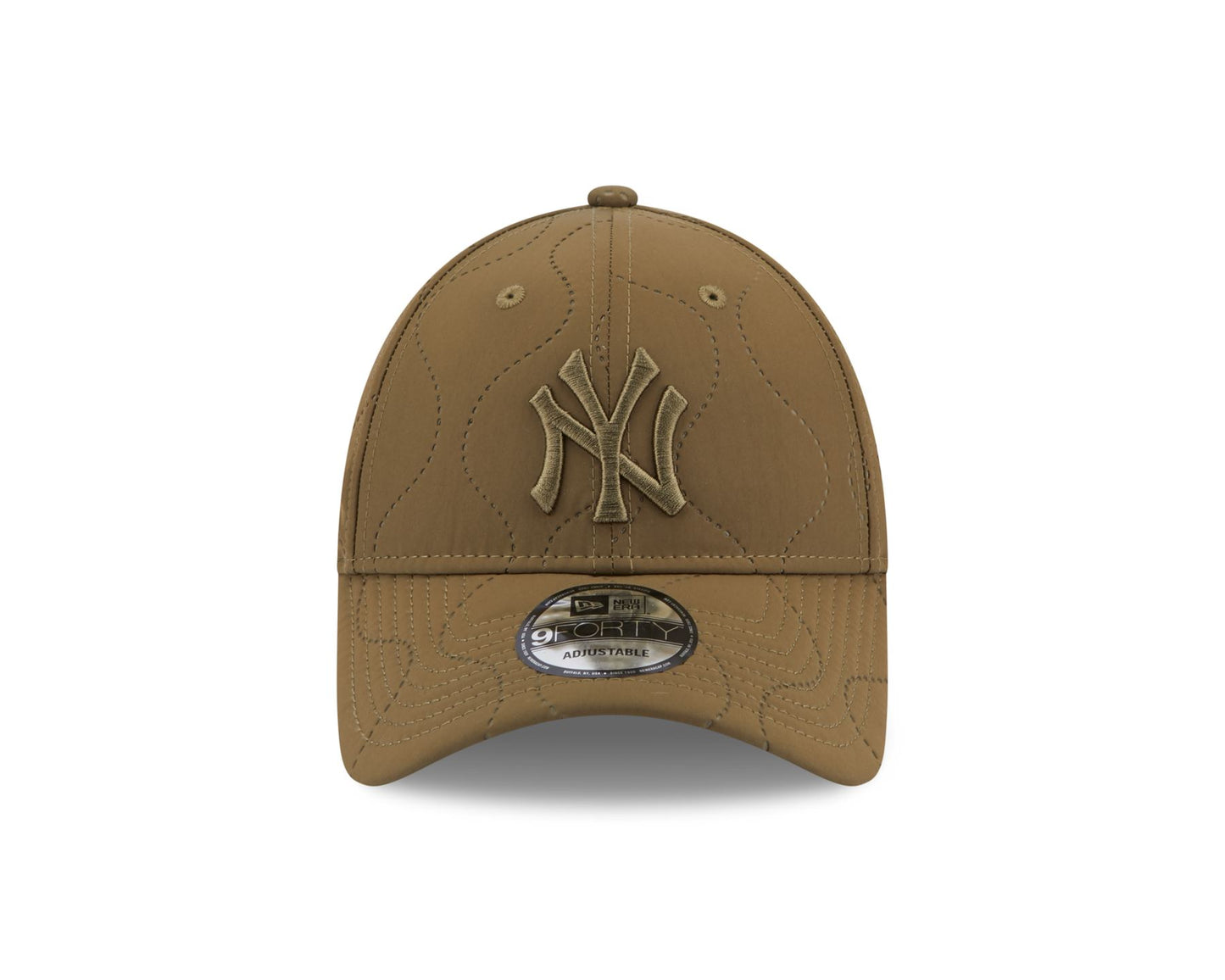 New Era Mens MLB Adjustable 9Forty Quilted Cap ~ New York Yankees olive