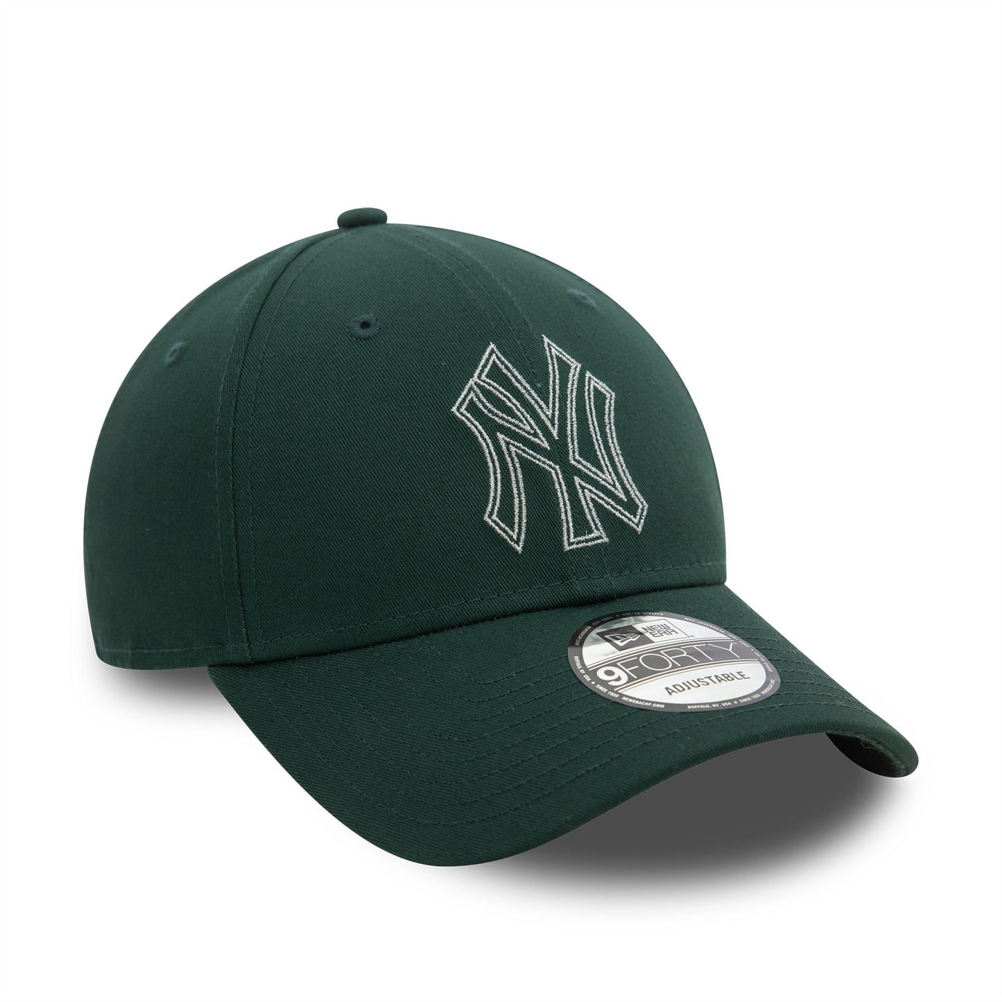 New York Yankees Metallic Outline Dark Green 9FORTY Adjustable Cap