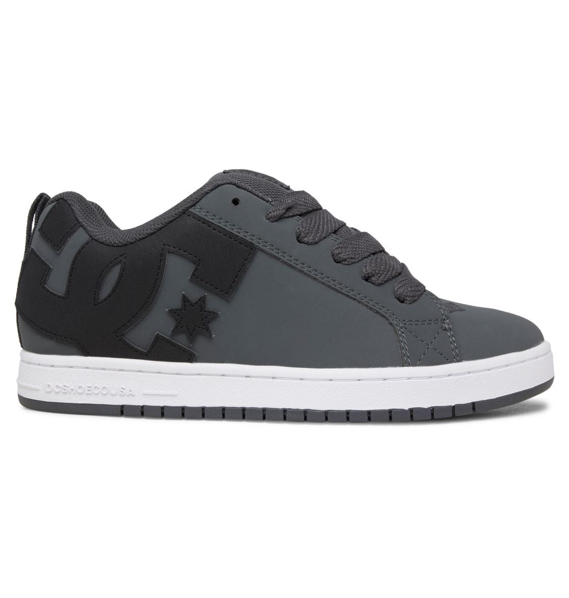 DC Shoes Trainers Leather Court Graffik Shoes Men Grey Black White