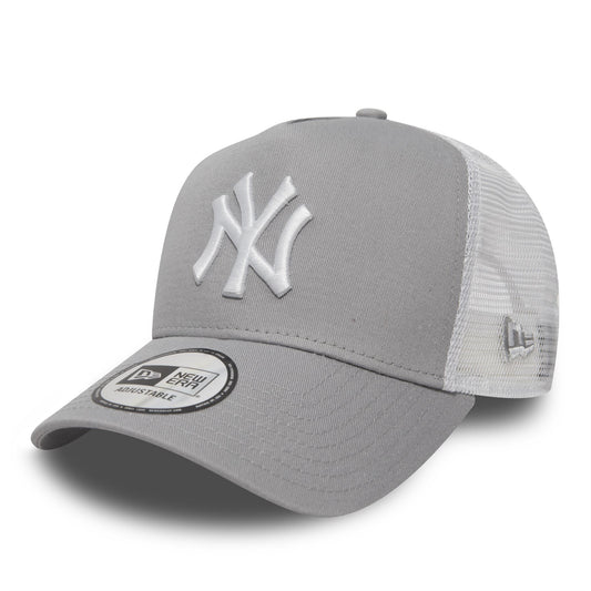 New Era Men's Snapback Trucker Cap ~ New York Yankees grey/white