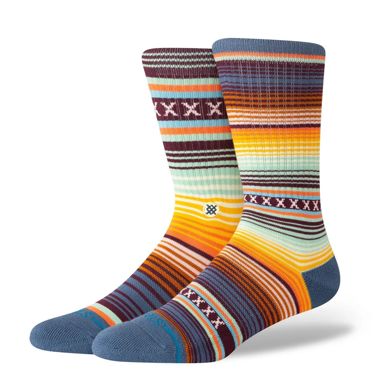 Curren St. Sea Blue Mens Crew Socks Stance