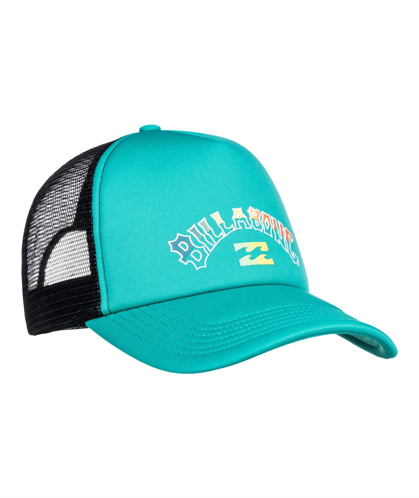 Billabong 6 Panel Mens Snapback Curved Peak Trucker Cap ~ Podium Green