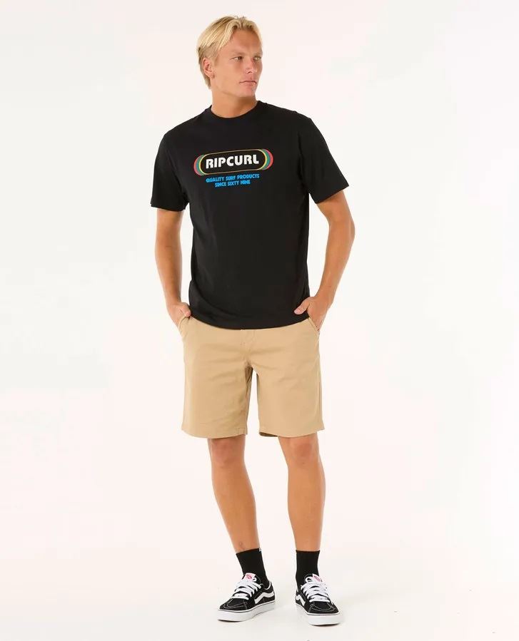 Rip Curl Surf Revival SS Mens T-Shirt Black