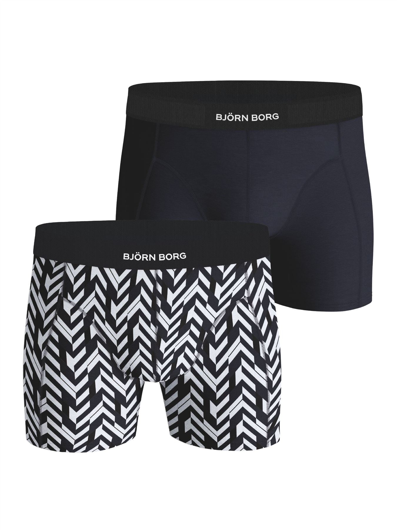 Bjorn Borg Cotton Stretch 2 Pack Multicoloured Boxer Shorts 10002354 003