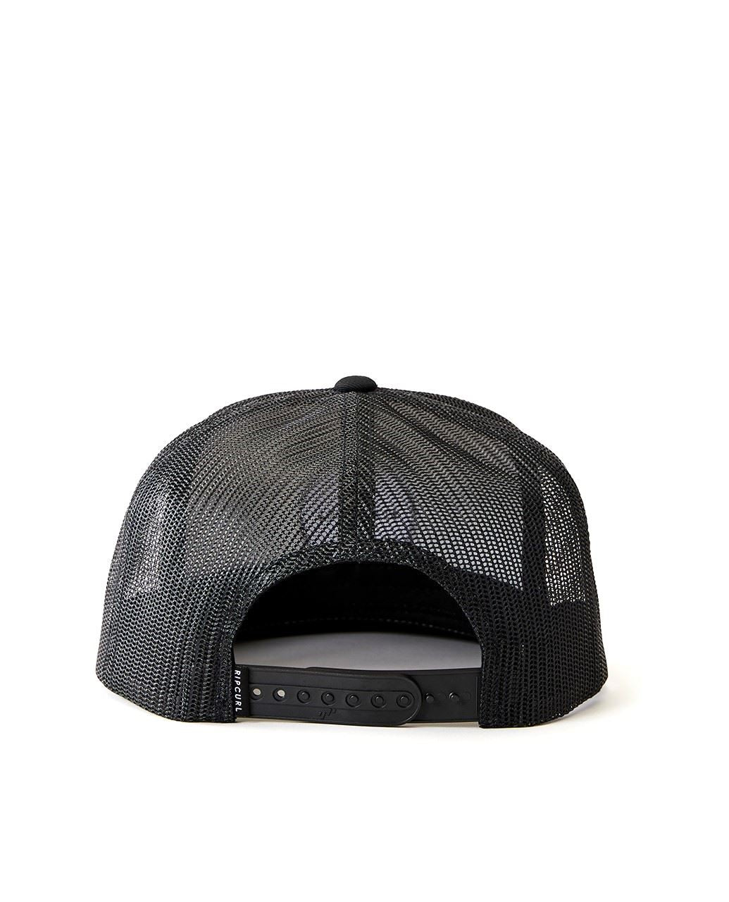 Rip Curl Mens Flat Peak Trucker cap ~ Routine  Trucker black