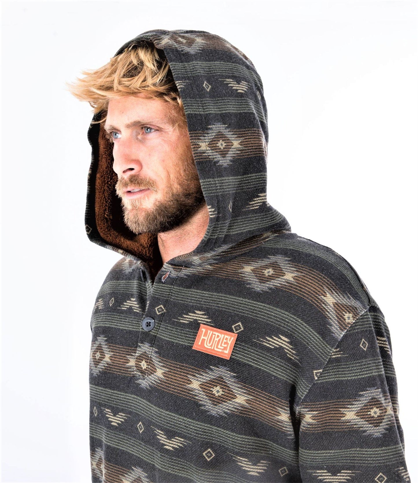 Hurley Men's Long Sleeve Poncho ~ Modern Surf Sherpa