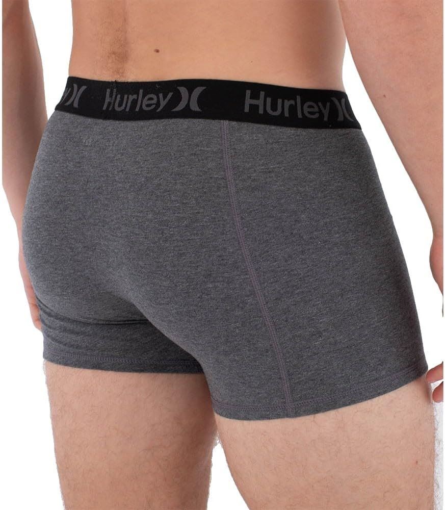 Hurley 3 Pack Mens Grey 4-Way Stretch Boxer Briefs