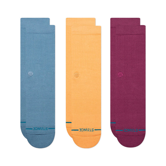Stance Mens Crew Socks 3 Pack Icon Dragon multi