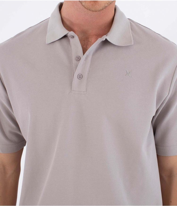 Hurley Mens Short Sleeve Bone Brown Polo Shirt