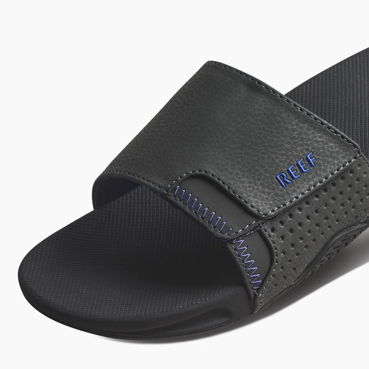 Reef Mens Water Friendly Sandals ~ Fanning Slide raven purple