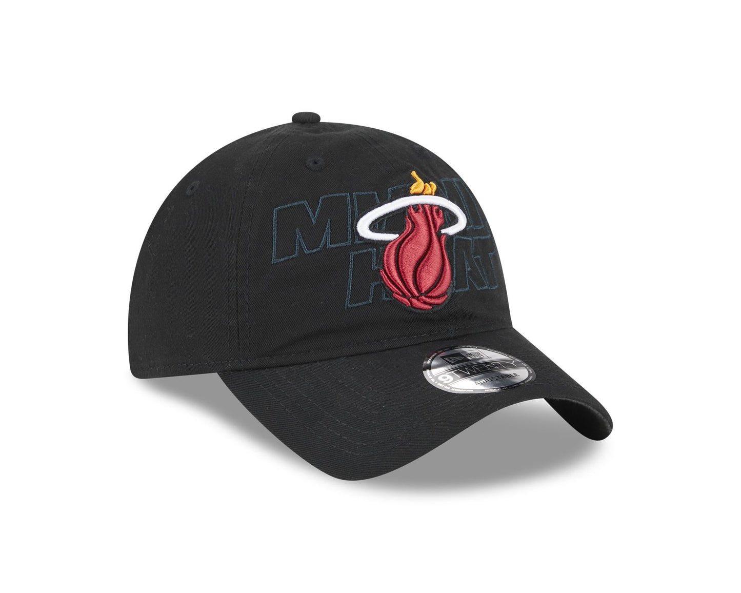 New Era Mens NBA Draft 9Twenty Adjustable Cap ~ Miami Heat black