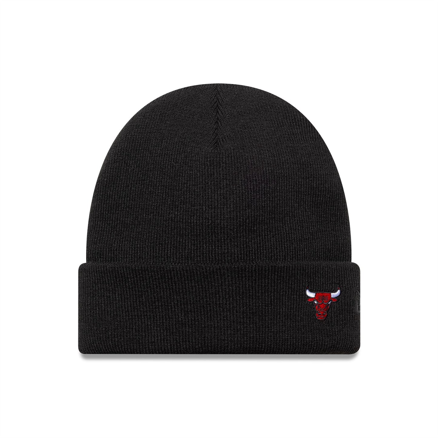 Chicago Bulls NBA Mini Logo Cuff Knit Beanie Hat Black