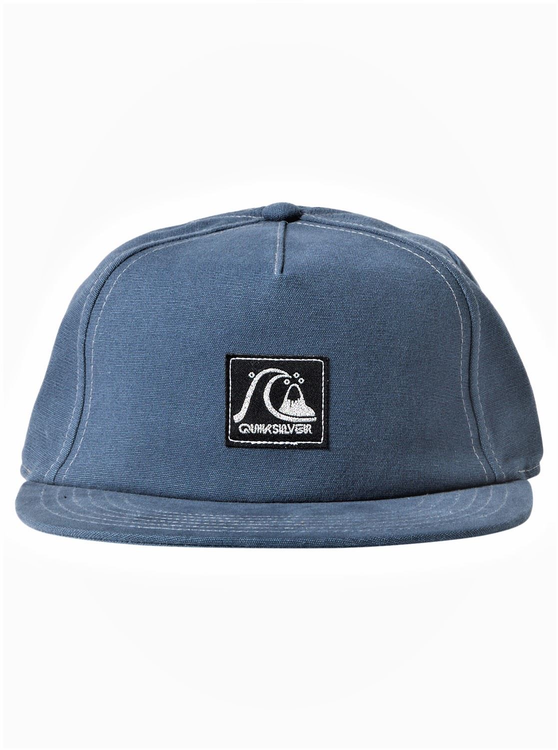Quiksilver Adjustable Flat Peak Cap ~ Original blue
