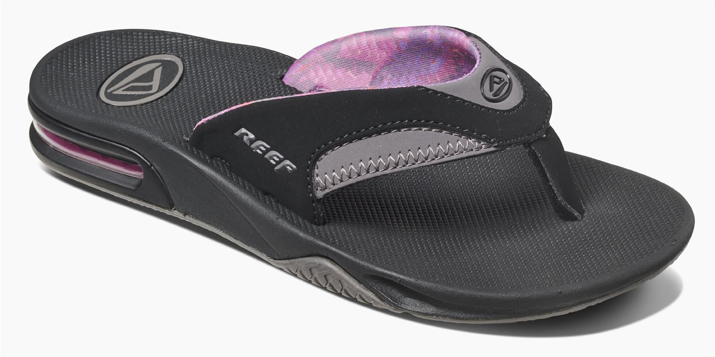 Reef Womens Sandals With Bottle Opener ~ Fanning black/grey