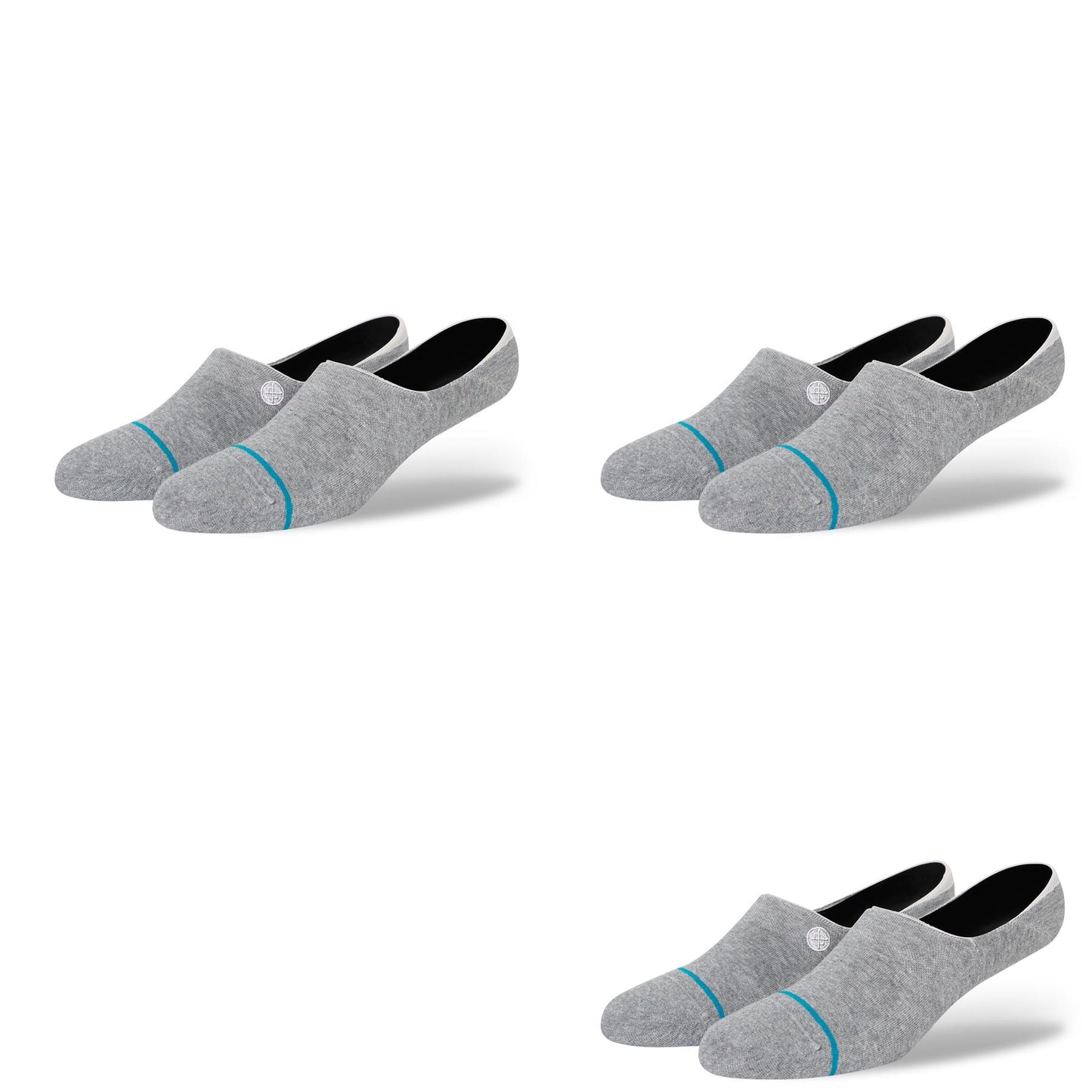Icon 3 Pack No Show Socks Stance Mens Heather L